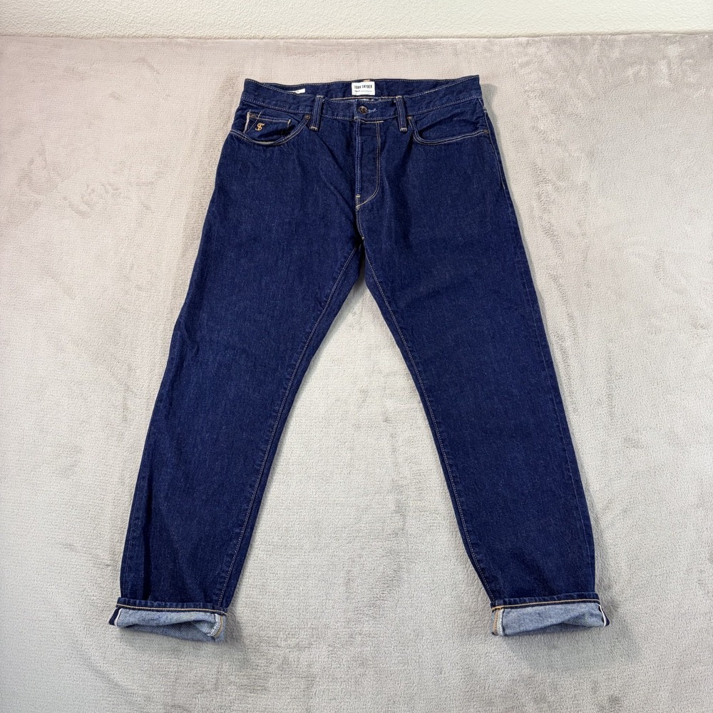 Todd Snyder Slim‎ 12.5 oz Selvedge Jean in Blue Rinse Wash RedLine Men 32x29